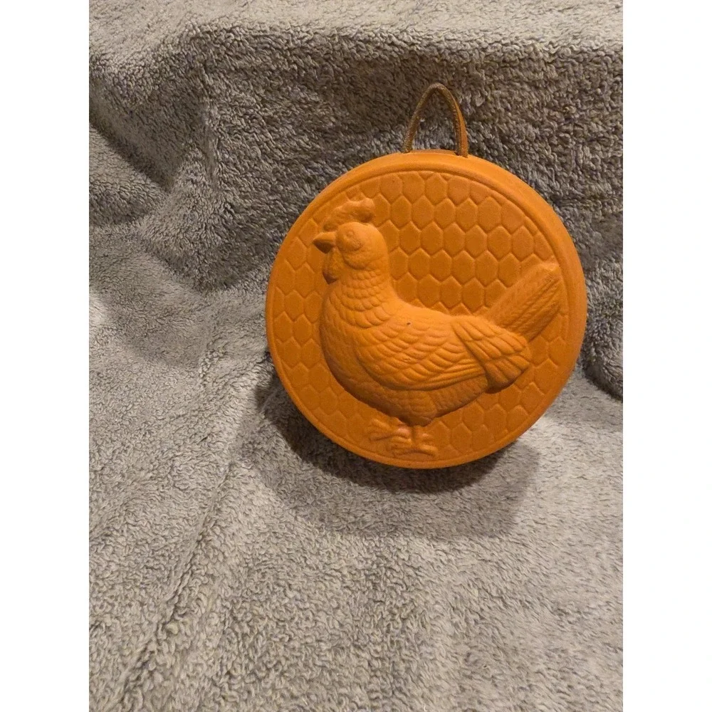 Vintage Terra Cotta Rooster Hanging Molds Chicken Farmhouse Cottagecore